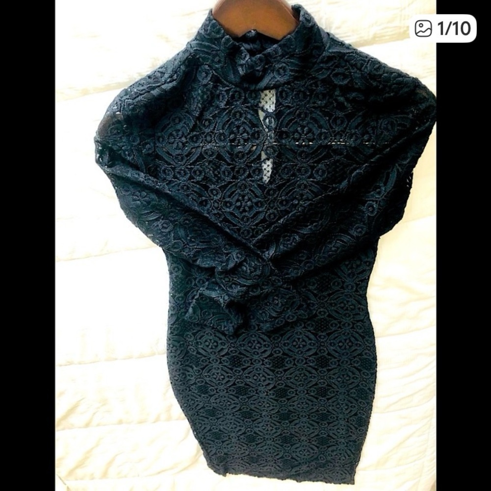 🖤🤍 Chic Black Lace Dress 🖤🤍